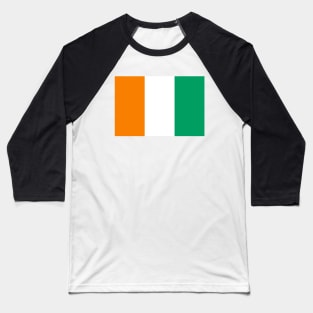 Flag of Ivory Coast Baseball T-Shirt